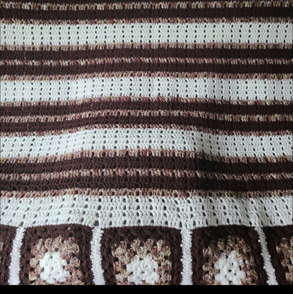 🔥VINTAGE Handmade Crochet Afghan Throw Blanket - Picture 2 of 6